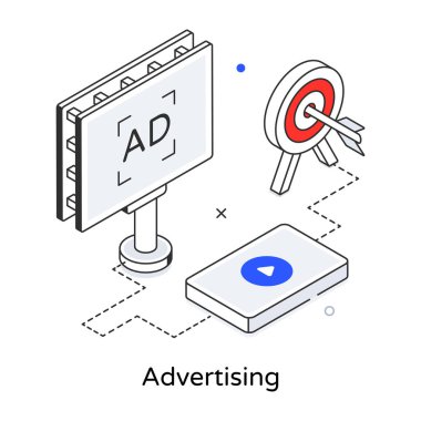 Reklamcılığın vektör illüstrasyonu