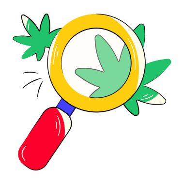 Büyütecin vektör illüstrasyonu