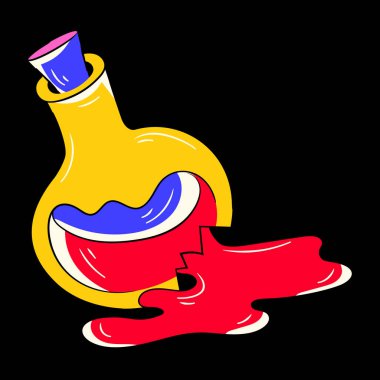 Cadılar Bayramı iksir vektör illüstrasyon tasarımı