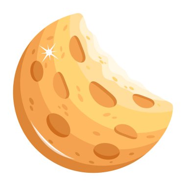 Gezegen çizgi film ikonu. Web tasarımı için düz vektör sembolü. izole resim