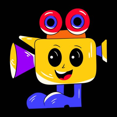 Video kameranın vektör illüstrasyonu