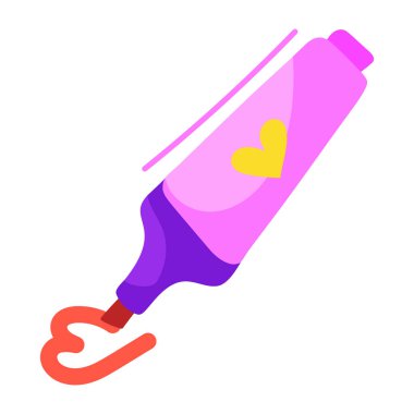 Kalp işaretli işaret, vektör çizimi basit tasarım