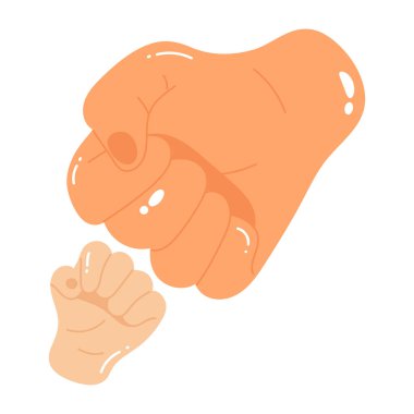 Bir kadın ve insan elinin el çizimi tasviri