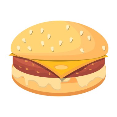 Hamburgerin vektör çizimi. fast food.