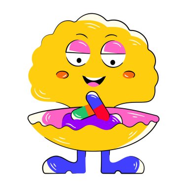 sevimli çizgi film karakteri simgesi