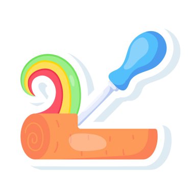 Çizgi film simgesinin vektör çizimi