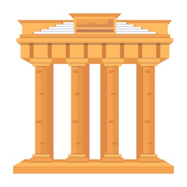 Eski tapınak simgesinin vektör çizimi