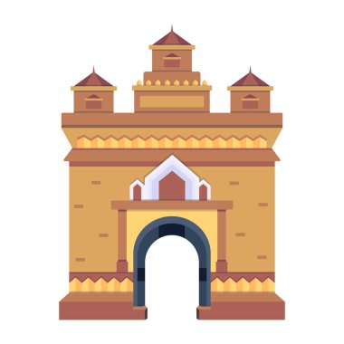 kale kulesi ikon vektör illüstrasyon grafik tasarımı