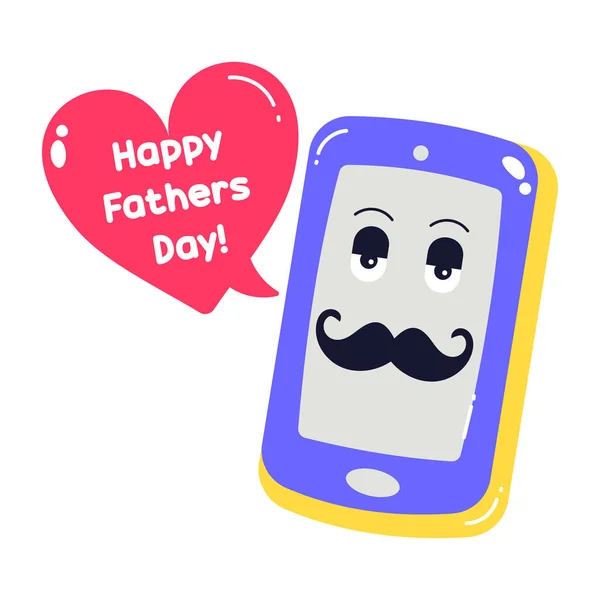Vector Illustration Happy Father Day — Stock Vector