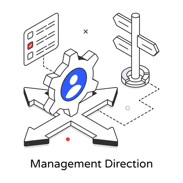 Vector Illustration Management Direction — Stock Vector