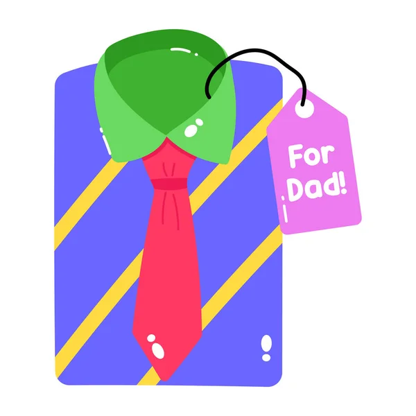 Vektor Illustration Des Hemdes Für Papa — Stockvektor