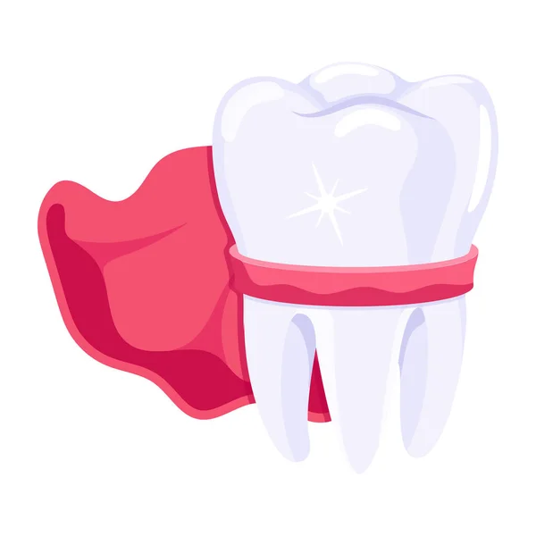 Impianto Dentale Con Cura Dentale Disegno Illustrazione Vettoriale Dei Denti — Vettoriale Stock