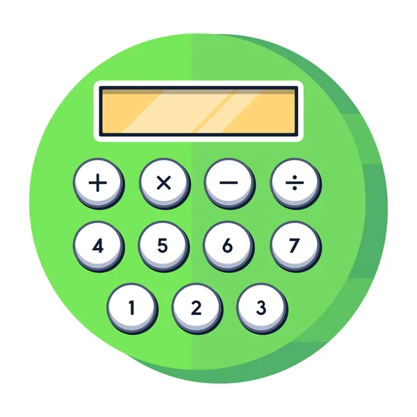 Icono Calculadora Estilo Diseño Plano Ilustración Vectorial — Vector de stock