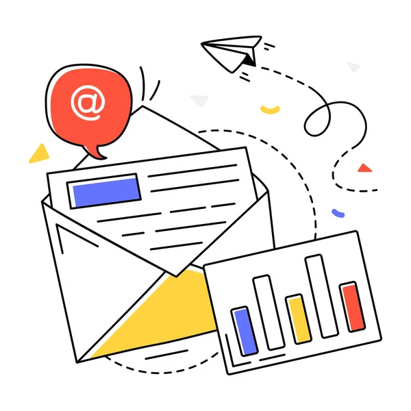 Design Ilustração Vetorial Mensagem Mail —  Vetores de Stock