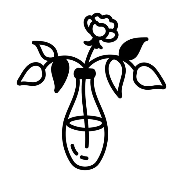Blume Der Vase Symbol Vektor Illustration Grafik Design — Stockvektor