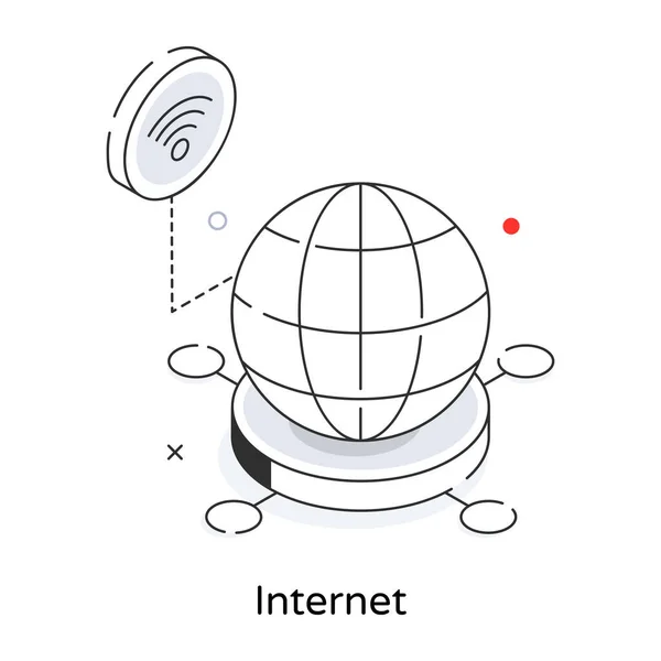 Ilustracja Wektora Globalnego Połączenia Sieciowego — Wektor stockowy