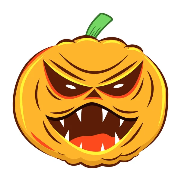 Illustration Vectorielle Icône Citrouille Halloween — Image vectorielle