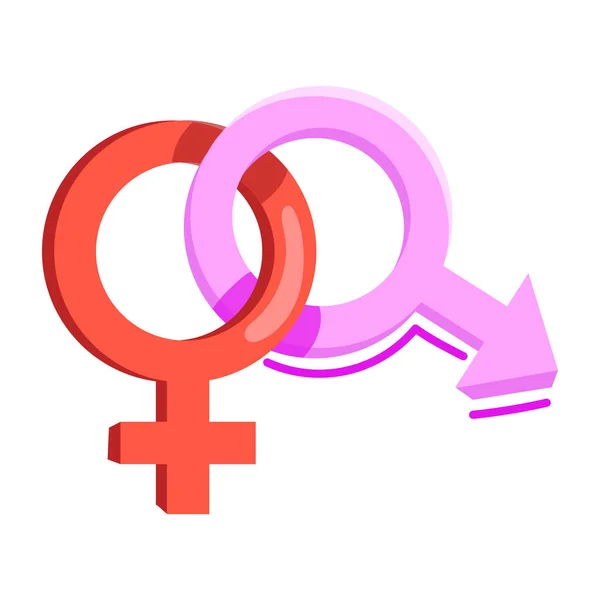 Icono Símbolo Género Ilustración Vectorial — Vector de stock