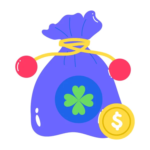 Τσάντα Χρήματα Σύμβολο Δολάριο Διανυσματική Απεικόνιση — Διανυσματικό Αρχείο