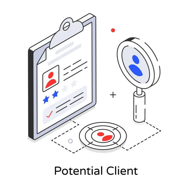 Potential Client Flat Icon — Stock Vector