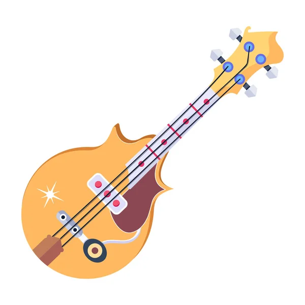 Κιθάρα Μουσικό Όργανο Απομονωμένη Διανυσματική Απεικόνιση — Διανυσματικό Αρχείο