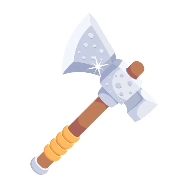 Mittelalterliches Schwert Mit Axt Und Hammer — Stockvektor
