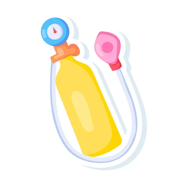 ペースメーカーと歯磨き粉ベクトルイラストデザインの可愛いベビーシャワー — ストックベクタ