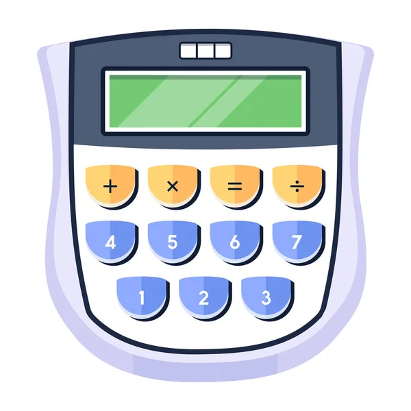 Ikona Kalkulatora Płaska Ilustracja Elektronicznych Ikon Wektorowych Urządzenia Web — Wektor stockowy