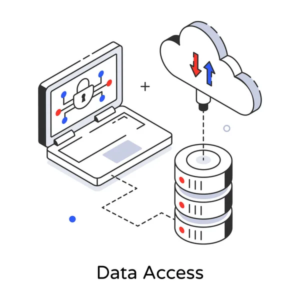 Data Access Vector Illustration Eps Graphic — Stock Vector