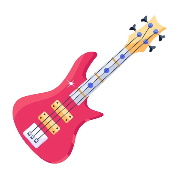 Guitarra Instrumento Música Ilustração Vetorial Isolada — Vetor de Stock