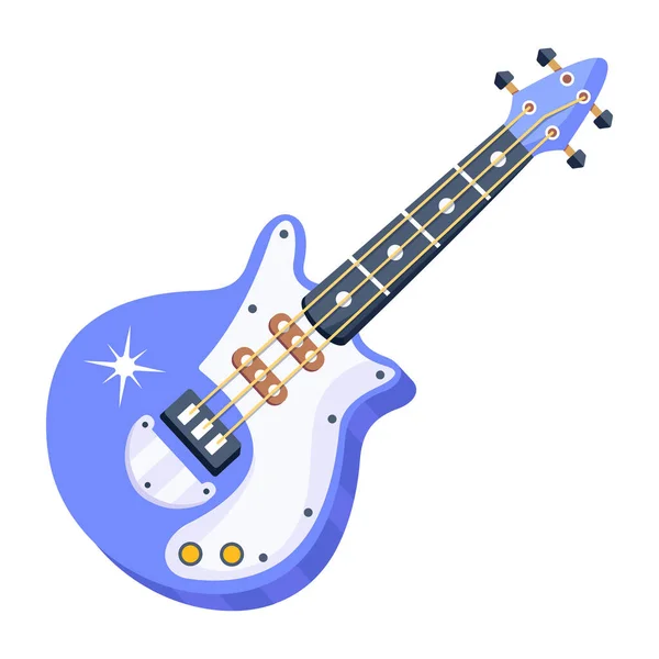 Guitarra Instrumento Musical Ilustración Vectorial Aislada — Archivo Imágenes Vectoriales