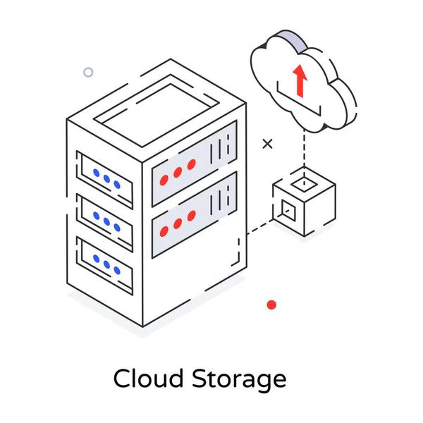 Cloud Storage Simple Design — Stock Vector