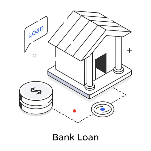 Pożyczka Bankowa Ilustracja Wektora — Wektor stockowy