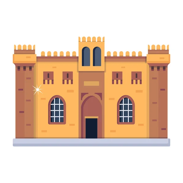 Замок Вежа Векторний Дизайн Ілюстрації — стоковий вектор
