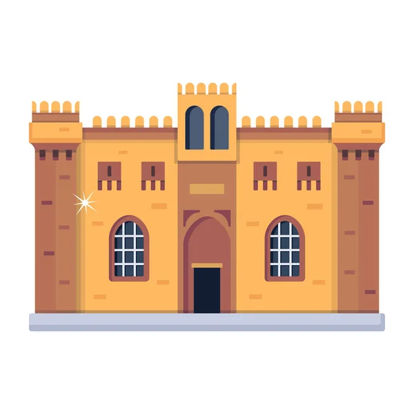 Castello Torre Vettoriale Illustrazione Design — Vettoriale Stock