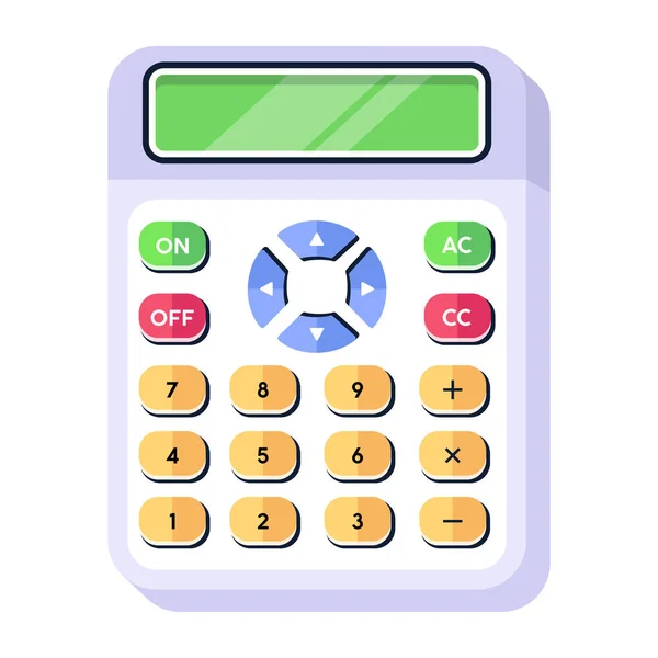 Icône Calculatrice Style Design Plat Illustration Vectorielle — Image vectorielle
