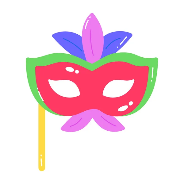 Carnival Mask Icon Flat Illustration Masquerade Masks Vector Icons Web — Stockvector