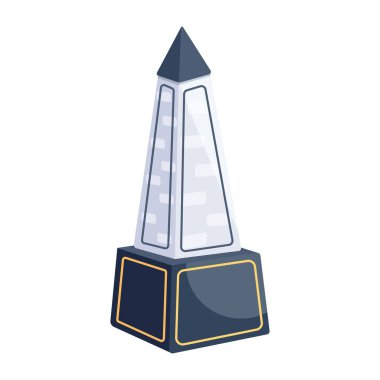 Basit dikilitaş simgesi, vektör illüstrasyonu