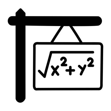 Matematik matematik simgesi ana hat biçiminde 