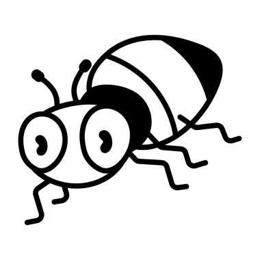 Çizgi film hatasının sevimli el çizimi vektör çizimi 