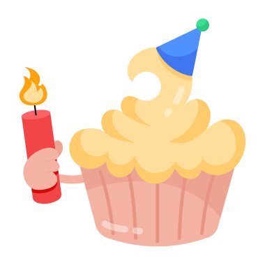 doğum günü keki vektör illüstrasyon tasarımı 
