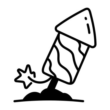 çizgi film doodle havai fişek, vektör çizim 