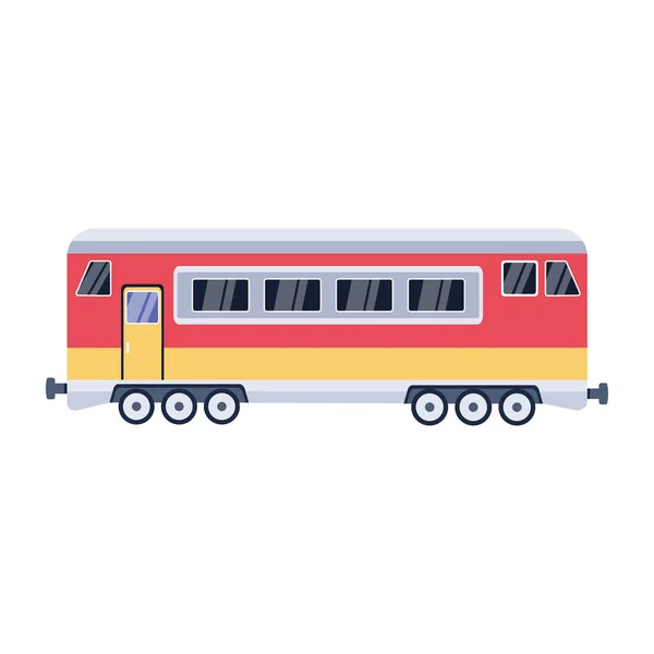 Pociąg Wagon Izolowane Ikony Wektor Ilustracja — Wektor stockowy