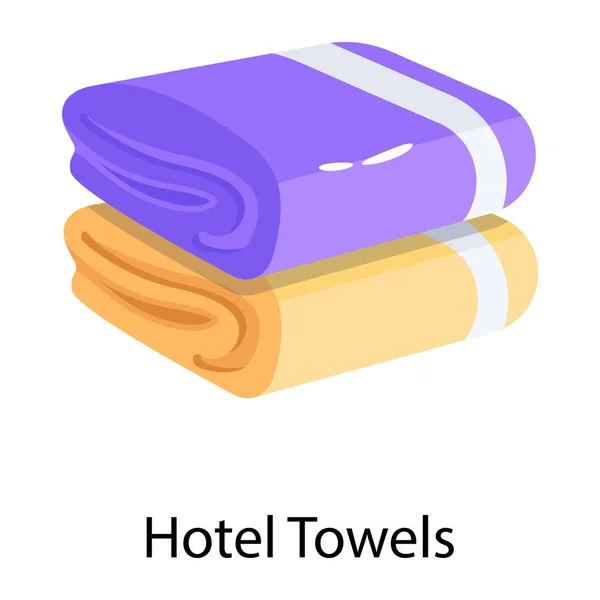 Icona Degli Asciugamani Dell Hotel Illustrazione Vettoriale — Vettoriale Stock