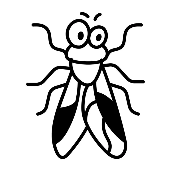 Cartoon Doodle Insect Illustration — Stock Vector