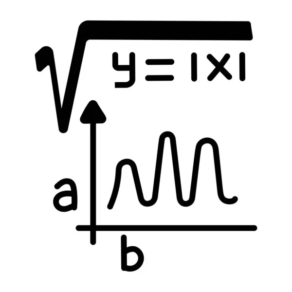 Icône Mathématique Simple Illustration Vectorielle — Image vectorielle