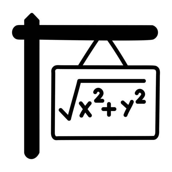 Mathe Mathe Mathematik Icon Umrissstil — Stockvektor