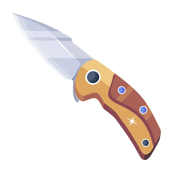 Bıçak Vektörü Izole Edilmiş Simge — Stok Vektör