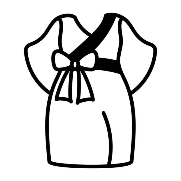 Frauenkleid Web Symbol Einfache Illustration — Stockvektor