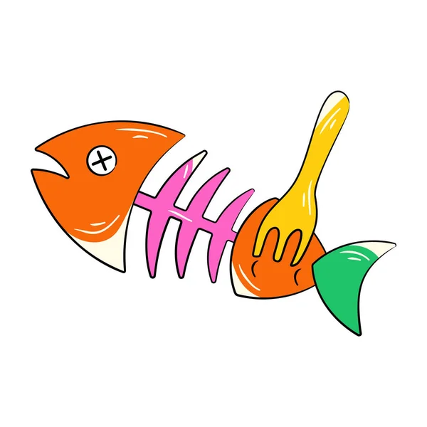 Иконка Рыбы Векторная Иллюстрация — стоковый вектор